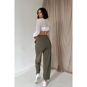 Pantalons et Leggings Kaki pour Femmes en Gros – Chiffon Respirant, Coupe Large avec Taille Élastiquée, Confort Optimal - Product Image 1