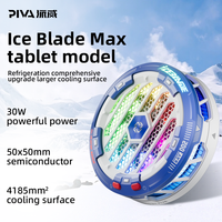 Piva 30W personnalisable bleu et blanc Cool Tablet Cooler radiateur téléphone portable réfrigération avec fonction de lumière annulaire