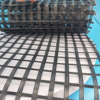 80kN 100kN Route Renforcement Enduit De Bitume Asphalte Fibre De Verre Grille Géogrille pour L'expansion De La Route et Ingénierie De Rénovation