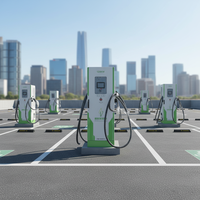 Station de recharge pour véhicules électriques 7kW/22kW/120kW, nouvelle station de recharge rapide DC Ganzhong GZ-DC-480T pour véhicules électriques, entrée 380V+15%, 250A, pistolet unique, OCPP 1.6, chargeur rapide DC Combo EVSE