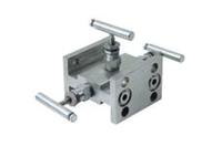 Vanne de collecteur en acier inoxydable durable à 3 voies pour angle, structure à aiguille, capacité 6000 psi, commande manuelle, port 1/2 pouce