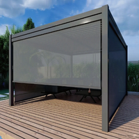 Jardin motorisé Toit métallique rétractable Pergola à persiennes en aluminium Véranda