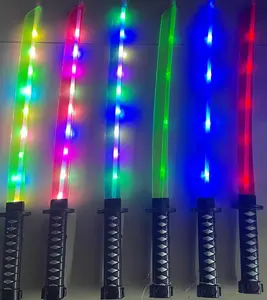 Factory Outlets Light Up Sword Flashing Sword Toy para fiesta temática de Halloween Fiesta de Navidad Flashing Led Toy Swords para niños