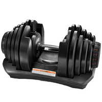 Ensembles d'haltères en acier réglables à verrouillage rapide, portables, pour fitness et musculation, gamme 24kg/52.5lb et 40kg/90lb, avec logo personnalisé
