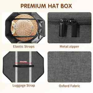 Large <b>Hat</b> Storage <b>Box</b> <b>Hat</b> Storage Bag for Travel Collapsible Cowboy <b>Hat</b> Case with Handle, <b>Hat</b> Organizer Container - Product Image 4