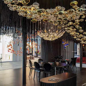 Lustres au design personnalisé Plafonnier en cristal de luxe Luminaires de lustre fantaisie pour projet de villa Hall d'hôtel - Product Image 2