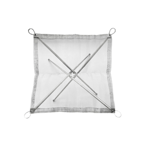 Foyer — foyer de bois pliable 16.5 pouces, 42x42cm, feuille de maille en acier inoxydable, support de combustion de bois de feu, Camping - Product Image 4