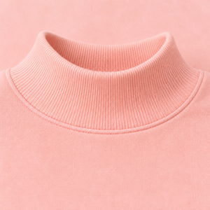 Sweat-shirt à capuche en coton épais à col montant, coupe oversize, couleur unie personnalisable, imprimé en relief, idéal pour l'hiver - Product Image 4