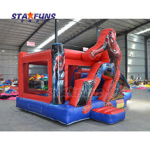 Nhà phao liên hoàn thương mại hình Người Nhện bằng PVC, có cầu trượt nước - Product Image 3