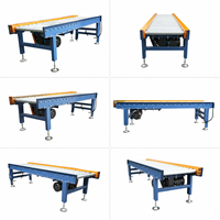 Convoyeur à rouleaux électrique à cadre en acier avec pieds réglables, marque SENTAO, antibactérien, vitesse 5m/min, garantie 1 an, tension personnalisable