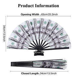 Ventaglio Pieghevole in Bambù Personalizzato con Logo Stampato, 13 <span class=keywords><strong>Pollici</strong></span>, Rumoroso, per Feste e Eventi - Product Image 2