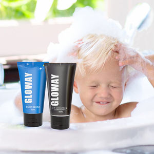 キッズトラベルサイズバス製品2-In-1シャンプー & ボディウォッシュシャワー爆弾チャイルドトラベルトイレタリーキッズトラベルバスセットW/バスグローブ - Product Image 4