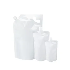 In StockとCustom 50ミリリットル-3000ミリリットルWhite Plastic Liquid Products Packaging Nozzle Spout Pouches Bags