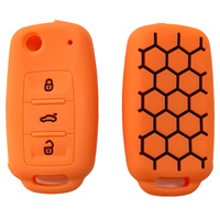 Housse de clé en silicone pour télécommande à 3 boutons, étui de protection souple pour clé de voiture Golf GTI R32 pour Volkswagen