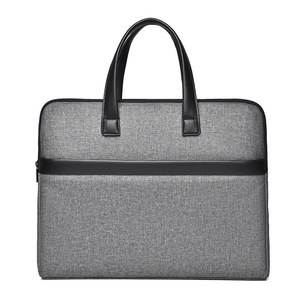 Sac pour ordinateur portable en cuir véritable, mallette d'affaires imperméable, souple, 15,6 pouces, pour hommes, en cuir Oxford de haute qualité - Product Image 3