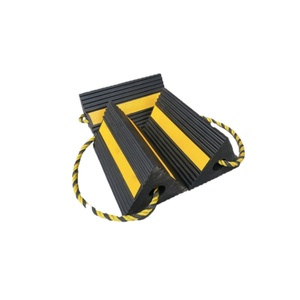 Heavy Duty <b>Rubber</b> Airplane Wheel Chocks Anti Slip With Reflector Aircraft Wheel Chock for Airport Stopper Parking <b>Block</b> - Product Image 1