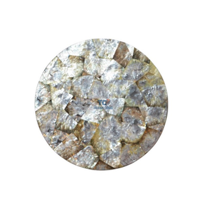 Elegant Product Mother Pearl Inlay Nacre Wood Eco-Friendly Round Boho Kitchen Table Decor Table <b>Placemat</b> Wholesale - Product Image 6