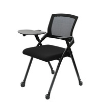 Chaise de Formation en Métal Galvanisé Robuste pour Université, Collège, Bureau, Conférence, Réunion, avec Tablette Écritoire
