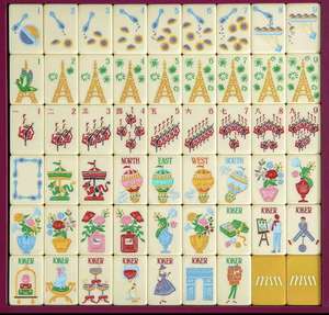 Juego <span class=keywords><strong>de</strong></span> Mahjong Estilo <span class=keywords><strong>Cascanueces</strong></span>, Fichas Rosadas <span class=keywords><strong>de</strong></span> Ballet, Pintadas a Mano, Diseño Americano, Personalizado OEM, Completo - Product Image 1