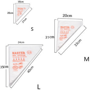 100 Piezas Manga Pastelera Desechable S/<span class=keywords><strong>M</strong></span>/L Bolsas de Confitería para Crema de Pastel Glaseado Fondant Decoración Utensilios de Cocina para Hornear - Product Image 2