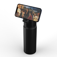 Botol Air Audio Bluetooth dengan Speaker Nirkabel Terintegrasi, Dudukan Ponsel Magnetik, Dinding Ganda Stainless Steel Modern, Daya Tahan 12-24 Jam