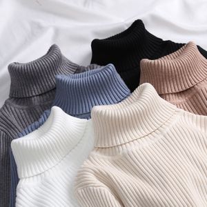 Pull col <span class=keywords><strong>roulé</strong></span> <span class=keywords><strong>femme</strong></span> automne-hiver coréen en nylon épais, haut ajusté noir tricoté, chemise de base élégante et tendance - Product Image 3