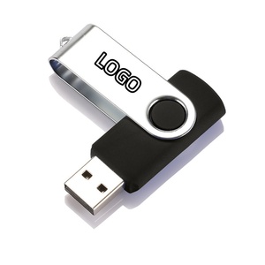X619 Custom Logo USB Memory Pendrive 8GB to 64GB Capacity Metal Swivel USB Flash Drive 2.0 Interface Promotional Gift Gadget