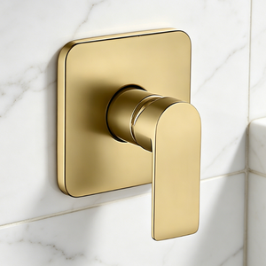 Metalique F340001-BG <strong>Shower</strong> Valve Handle Bathroom <strong>Shower</strong> Mixer Valve Kit <strong>Shower</strong> <strong>Control</strong> Square Single Function Brushed Gold - Product Image 2