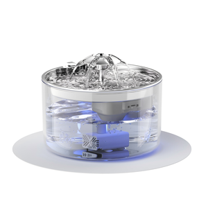 <span class=keywords><strong>Fontaine</strong></span> à <span class=keywords><strong>eau</strong></span> pour animaux de compagnie en verre de 2,8 L avec lumière LED, distributeur d'<span class=keywords><strong>eau</strong></span> automatique pour chat, forme de fleur, pompe silencieuse, niveau d'<span class=keywords><strong>eau</strong></span> visible - Product Image 4
