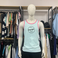 Débardeur unisexe en coton de haute qualité, polyester, pour fitness, col rond, vêtements sans manches, débardeur unisexe en coton