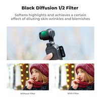 Juego de Filtros Magnéticos para Gimbal K&F Concept, Filtro CPL Magnético de Difusión Negra 1/4 1/2, Filtro ND2-32 Variable para DJI Osmo Pocket 3/4