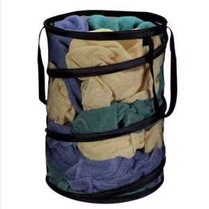 Hot Selling Mesh Cylinder Dirty Clothes <b>Laundry</b> Hamper Collapsible Foldable <b>Pop</b>-<b>up</b> <b>Laundry</b> <b>Basket</b> - Product Image 4