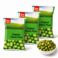 Guisantes Verdes Crujientes Originales, Bocadillos de Guisantes Fritos Sazonados, Mini Paquetes de Nitrógeno, Fabricante al por Mayor, Proveedor OEM, Exportación