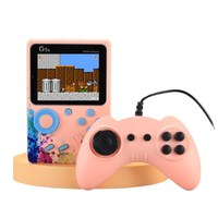 Coque arrière de remplacement en ABS noir pour console de jeu portable G5 - Grand écran double joueur (640x480) 1000mAh 500 jeux