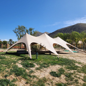 Carpa Trigone Tipo V con Estacas, Estructura de Aleación de Aluminio, Tela Oxford Impermeable, para Bodas y Fiestas, Uso en Exteriores de Verano - Product Image 2
