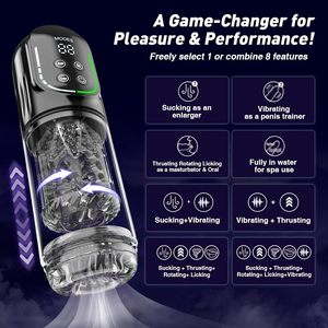 Maschio Masturbatore Giocattoli per Adulti Pene <span class=keywords><strong>Pump</strong></span> Giocattoli per il Sesso Maschio per gli Uomini Pascella <span class=keywords><strong>Pussy</strong></span> 7 di Figa Rotante Succhiando Succhiando Leccata Stroker - Product Image 6