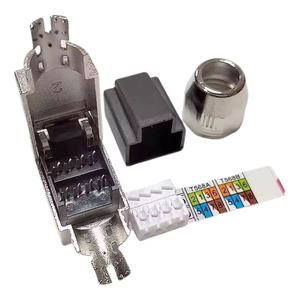 Catégorie de produit de vente chaude <span class=keywords><strong>6</strong></span> 8p8c câble Ethernet Gigabit RJ45 CAT6A <span class=keywords><strong>FTP</strong></span> câble réseau connecteur blindé en métal - Product Image 5