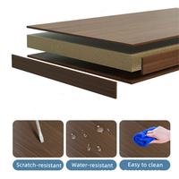 Escritorio Ejecutivo Modular de Madera en Forma de L con Cajón Lateral, Construcción Comercial Resistente para Oficina o Sala de Juntas