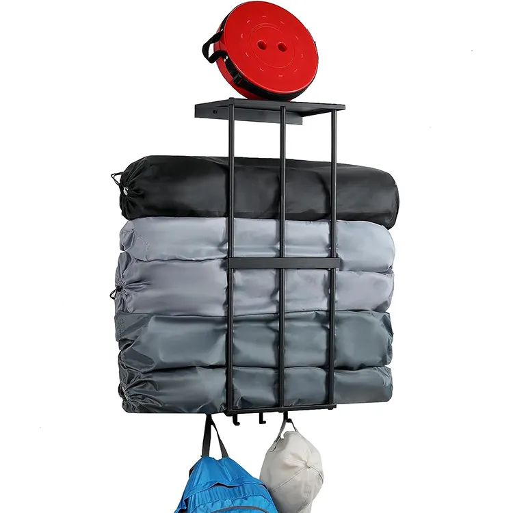 JH-Mech Camping Beach Chair porta ombrellone organizzatore con 4 ganci in metallo sedia da campeggio appeso a muro