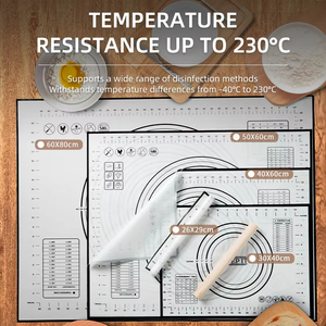 Di grandi dimensioni per alimenti spessore 0.4mm stuoie per impastare pasta pasticceria cucina stuoie da forno in Silicone resistente al calore per uso domestico - Product Image 4