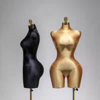 Maniquí de Plástico BBL de Medio Cuerpo, Modelo Europeo Americano para Exhibición de Ropa en Tiendas, Soporte para Ropa Interior Femenina, Maniquí de Talla Grande