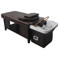 Lit de lavage de cheveux professionnel portable et détachable avec fonction de circulation d'eau et de vapeur pour salon de coiffure