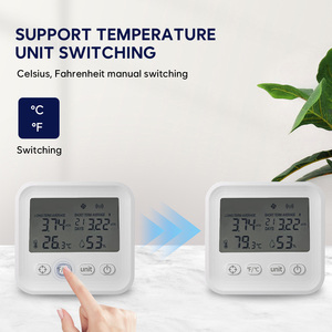 Mini détecteur de gaz radon à technologie ionique avec écran LCD affichant les moyennes à long et court terme, analyseur d'humidité et de gaz - Product Image 2