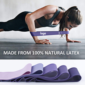 مجموعة أربطة مقاومة مرنة صغيرة للتمارين الرياضية بسعر الجملة من المصنع، أربطة لاتكس رقيقة بنفسجية اللون لتمارين الجسم بالكامل - Product Image 4