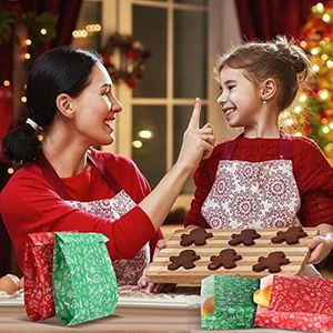 Bolsas de Papel Encerado para Navidad, Bolsas de Regalo de Papel, Bolsas Enceradas Resistentes a la Grasa con Fondo Puntiagudo para Galletas, Dulces y Bocadillos de Panadería - Product Image 6