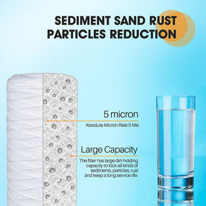 Cartouche filtrante à eau en <span class=keywords><strong>PP</strong></span> de 10 pouces, enroulée, pour usage domestique et hôtelier, prétraitement d'osmose inverse, OEM - Product Image 4