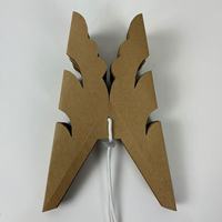 Vente en gros de lanterne de Noël suspendue en papier marron à 7 angles pour la décoration de fête de mariage