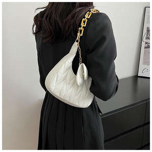 Bolso bandolera de piel sintética elegante con cremallera para mujer, bolso de hombro de diseñador de moda - Product Image 2