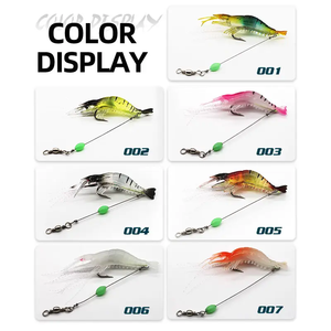 Pêche d'hiver Noctilucent Shrimp Sabiki Soft Plastic Lure with Luminous Bait Built-In Hook Carp Target River Trolling <span class=keywords><strong>Action</strong></span> - Product Image 5