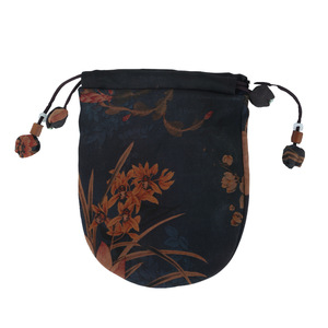 Chinese Style Handmade Satin Coin Purse <b>Mini</b> Wrist Strap Women's Bag Jewelry Cosmetic Storage <b>Pouch</b> - Product Image 5